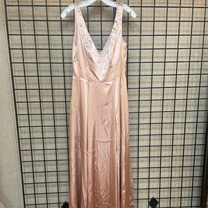 Charmeuse Tank V Neck Dress- Galina Signature David’s Bridal